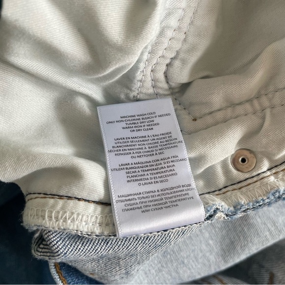 RE/DONE Classic Faded Blue Slim Leg 70s High-Rise Stove Pipe Jeans NWT Size 26 - Picture 11 of 12